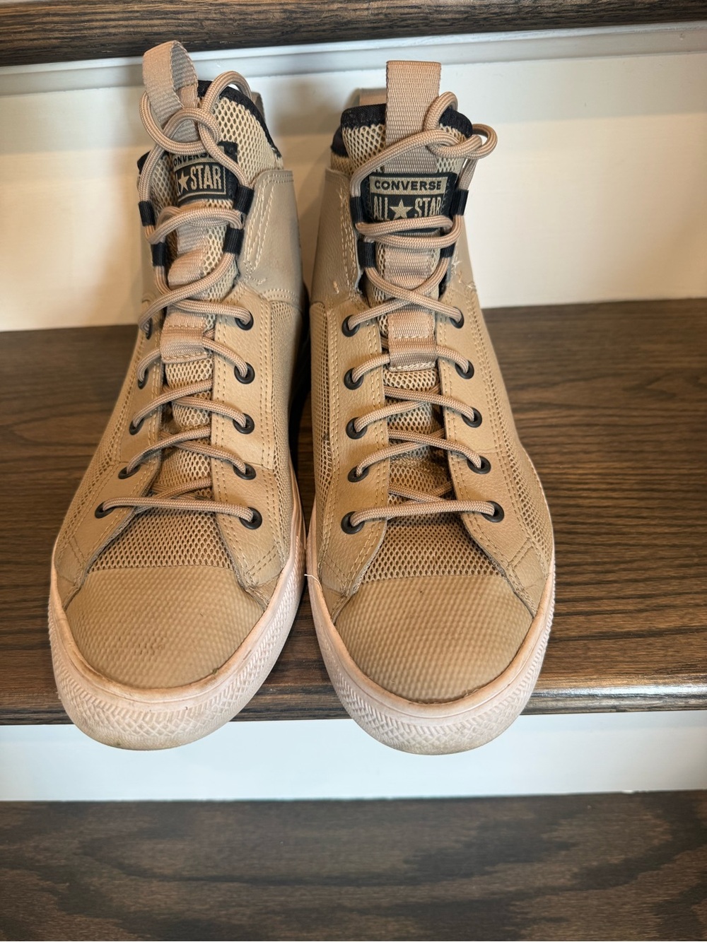 Converse Men's Sneakers in Tan with Black Accents